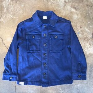 Crewcuts Blue Button-Up Shirt Jacket - Size Small (6-7)